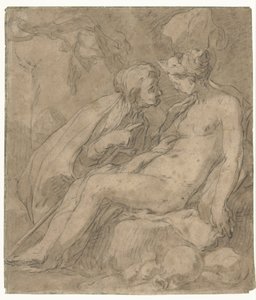 Vertumnus en Pomona (?) alkotó: Abraham Bloemaert
