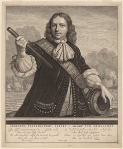 Augustus Stellingwerf, Frízföld első admirálisa alkotó: Abraham Blooteling after Lodewyk van der Helst