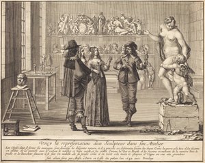 Egy szobrász műtermében alkotó: Abraham Bosse