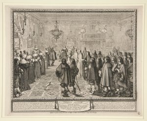 Szertartás a házassági szerződésben alkotó: Abraham Bosse