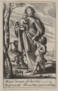 Jótékonyság, 1636. alkotó: Abraham Bosse