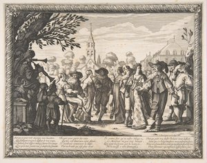 Tánc a Falu téren, kb. 1633. alkotó: Abraham Bosse