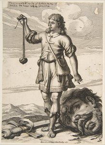 Dávid Góliát fejével, 1651. alkotó: Abraham Bosse