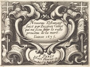 Callot "The New Testament" című művének előlapja alkotó: Abraham Bosse