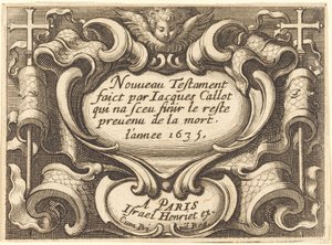 Callot "The New Testament" című művének előlapja alkotó: Abraham Bosse