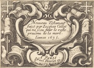 Callot "The New Testament" című művének előlapja alkotó: Abraham Bosse