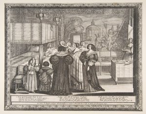 Visszatérés a keresztelőről, 1633. alkotó: Abraham Bosse