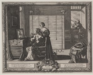 Látvány (La Veue), 1635-38 körül (metszet és rézkarc) alkotó: Abraham Bosse