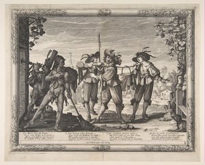 The Hotpot Carried to the Newlyweds, vagy The Racket, kb. 1633. alkotó: Abraham Bosse