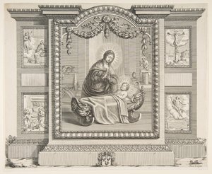 Születés az Angyali üdvözlet jeleneteivel, A pásztorok imádása, A keresztesek..., 1620-76. alkotó: Abraham Bosse