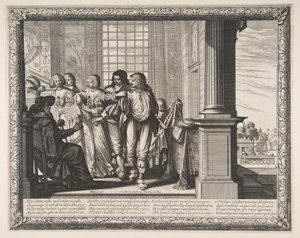 A tékozló fiú ruhát cserél, kb. 1636. alkotó: Abraham Bosse
