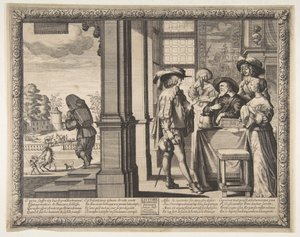 A tékozló fiú elhagyja otthonát, kb. 1636. alkotó: Abraham Bosse