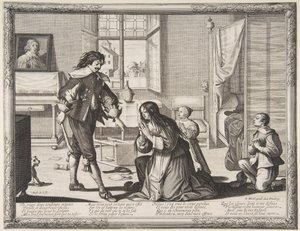 The Wife-Beater, kb. 1633. alkotó: Abraham Bosse