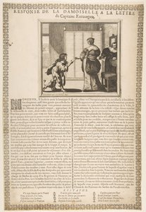 Az ifjú hölgy válasza a kapitány levelére, kb. 1636. alkotó: Abraham Bosse