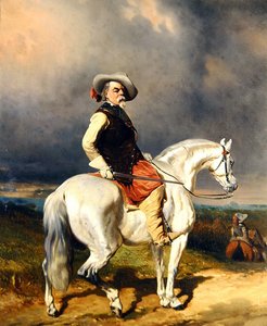 Cavalier fehér lovon (olaj, vászon) alkotó: Abraham Cooper