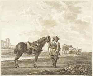 Lovas tájban alkotó: Abraham Delfos