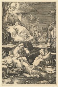 Az agónia a kertben, Krisztus szenvedéséből, kb. 1598-1653. alkotó: Abraham Hogenberg