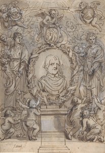 Tervezés címlaphoz, 17. század. alkotó: Abraham Jansz van Diepenbeeck