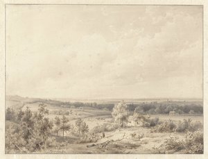 Kilátás Alkmaar felé a Schoorl-i dűnékről alkotó: Abraham Johannes Couwenberg