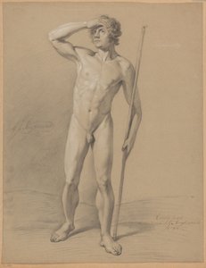 Álló férfi akt, elölről nézve (1. díj 1810)