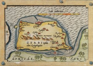 Zerbi részlete a Földközi-tengeri szigetek térképéről alkotó: Abraham Ortelius