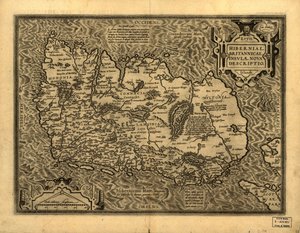 Hiberniae, Britannicae Insvlae nova descripto. LOC 99466749 alkotó: Abraham Ortelius