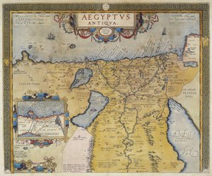 Az ókori Egyiptom térképe – Abraham Ortelius, Antwerpen alkotó: Abraham Ortelius