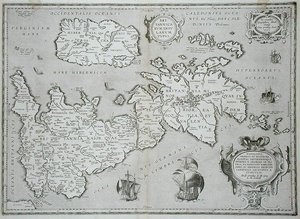Nagy-Britannia és Írország térképe alkotó: Abraham Ortelius