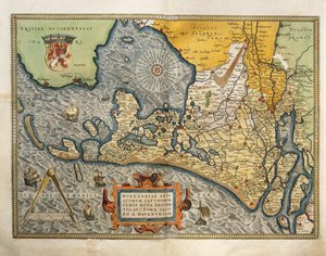 Hollandia térképe, Abraham Ortelius világszínházából alkotó: Abraham Ortelius