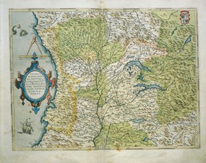 Az olaszországi Milánói Hercegség térképe A Theatre of the Worldből, Abraham Orteliustól alkotó: Abraham Ortelius