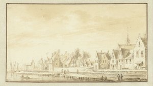 Montfoort látképe alkotó: Abraham Rademaker