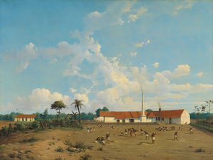 A Kemanglen Cukorgyár Tegal (vagy Tagal) közelében, Java alkotó: Abraham Salm