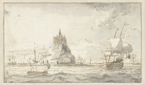 Kilátás a Mont-Saint-Michelre alkotó: Abraham Storck