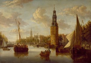 A társaság katonáinak hajóra szállása a Montelbaan-toronynál alkotó: Abraham Storck