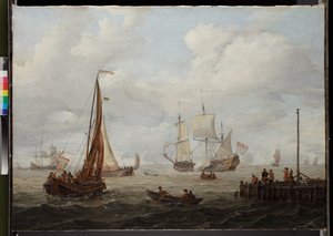 Tengeri darab egy holland hadiemberrel, 1708 előtt