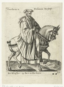 francia tanácsos lóháton alkotó: Abraham de Bruyn (attributed to)