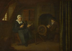 Tóbit és Anna, c. 16571658 alkotó: Abraham de Pape