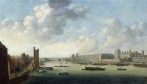 Párizs perspektivikus látképe Párizs perspektivikus látképe a Barber-hídról lefelé, a Hôtel Bourbon-t ábrázolva, A Louvre Grande Galerie-ja, 1640 körül