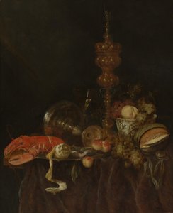 Csendélet homárral és gyümölccsel, valószínűleg az 1650-es évek elején.