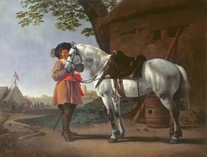 Cavalier szürke lóval