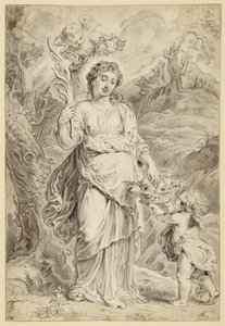 Szent Dorottya pálmaággal a jobb kezében alkotó: Abraham van Diepenbeeck