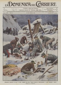 Bőséges katasztrofális havazás Olaszországban, lavina, amely elborít egy barakkot Tenda mellett?