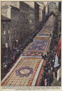 Idén is a Corpus Domini ünnepére Genzano (Róma) lakossága elterjedt a?