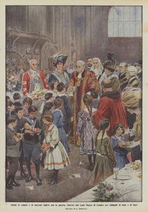 A háborúban álló angol katonák és tengerészek gyermekei, akiket London főpolgármestere fogadott érte?