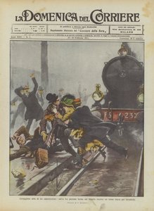 Az állomásfőnök bátor cselekedete, megment három embert, akik a peronon álltak, amikor egy vonat éppen elütötte őket