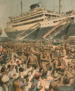 A borító illusztrációja az olasz csapatok partraszállásáról Kelet-Afrikában alkotó: Achille Beltrame