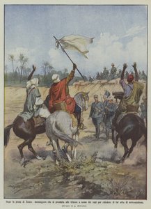 Zuara elfoglalása után egy hírnök, aki a vezetők nevében jön a lövészárkokhoz, hogy megkérdezze?