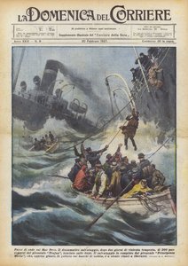 A hullámok dühe a Fekete-tengeren alkotó: Achille Beltrame