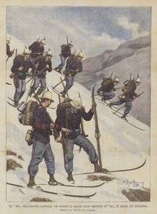 Az SKJ-k a Nemzeti Hadseregben, egy alpesi katonák egy szakasza SKJ-kkel felszerelve a Mont Cenis-en