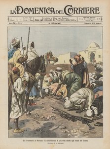 A marokkói események, egy lázadó törzs behódolása a szultán követeinek
